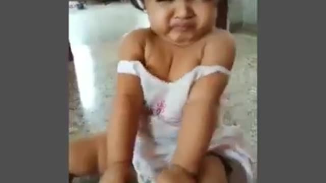 Baby reaction cute baby