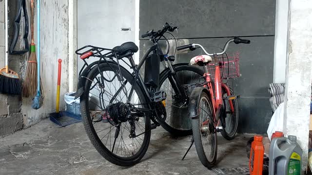 Two my Bike 700c and 20 inche park front my home