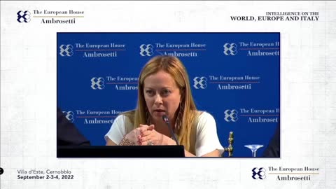 Giorgia Meloni intervento al forum di Cernobbio 4/9/2022. nuovo governo composto da servi e corrotti del Vaticano,USA,UE ,Israele etc e delle loro associazioni a delinquere massoniche