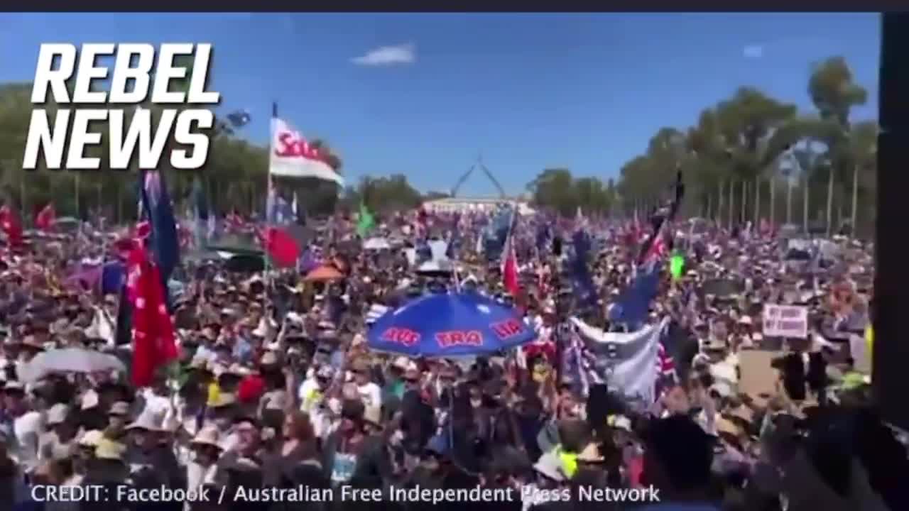 MASSIVE protest in Australia "Sack them all"