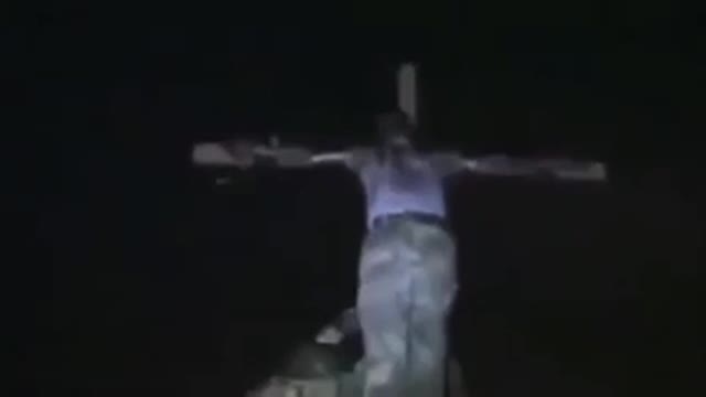 Azov/Nazis/Satanists makes human sacrifice to mock God. (2014)