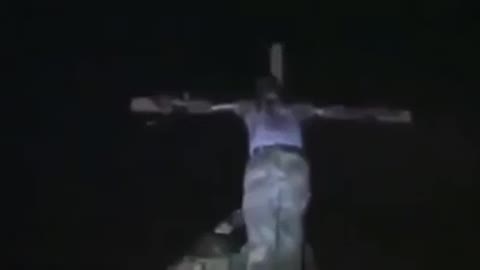 Azov/Nazis/Satanists makes human sacrifice to mock God. (2014)