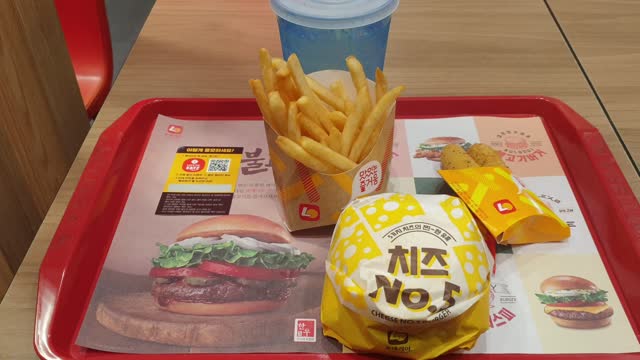 Korean Lotteria Double Cheese