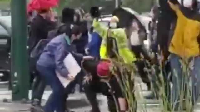 Antifa getting owned by a Prius