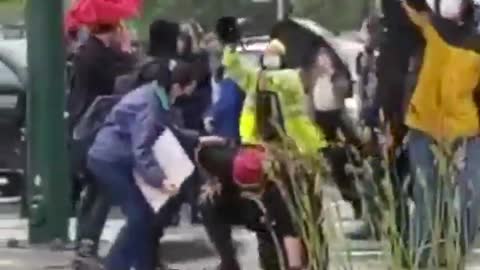 Antifa getting owned by a Prius