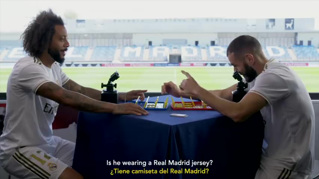 "Guess who" with Real Madrid players Benzama AND Marcelo