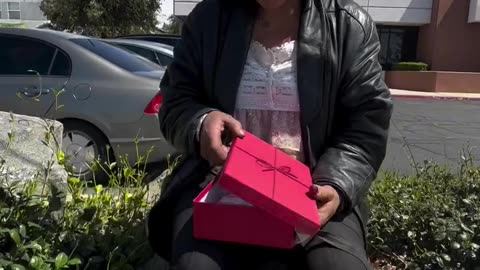 Millionaire blessed homeless lady who cried loud with tears.hd