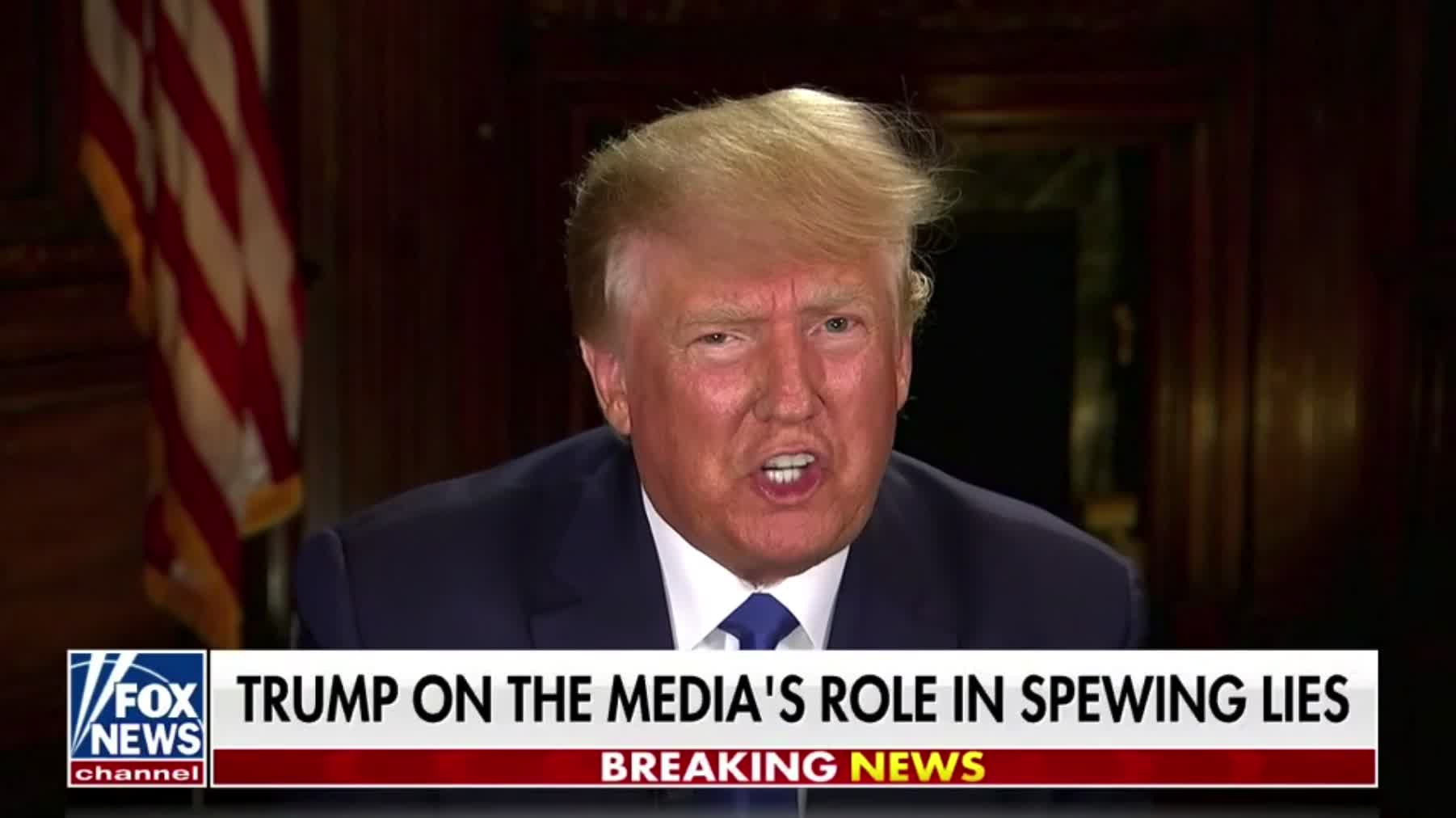 Trump slams corruption in the media