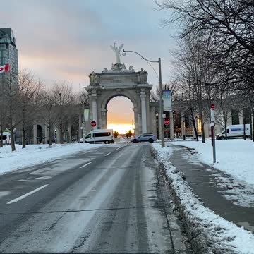 Exhibition Place Entrance At Sunset