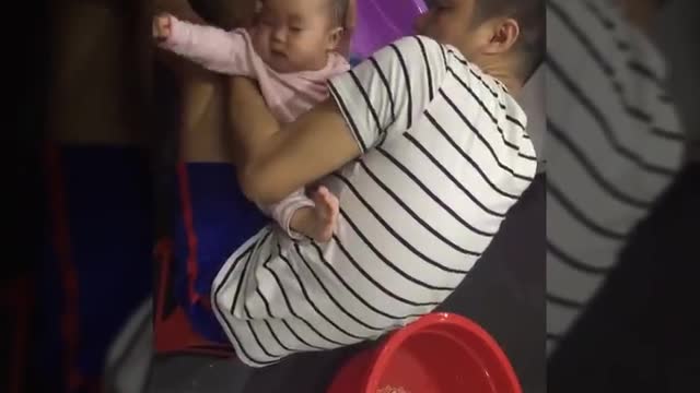 Bathe your daughter when she is sick
