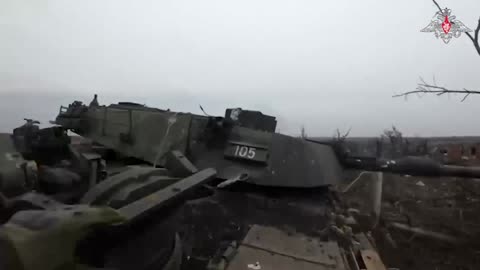 footage of destroyed U.S.-made Abrams tank