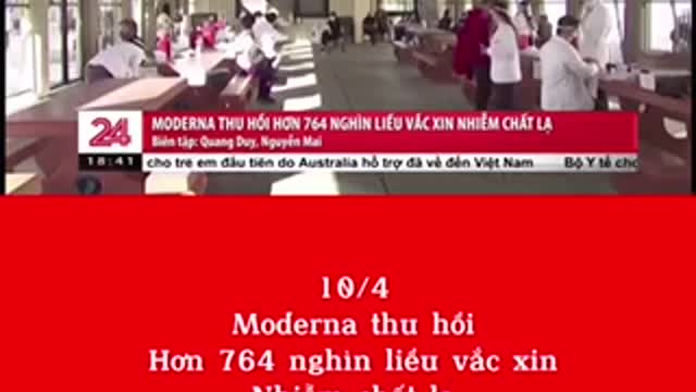 Modorna thu hồi hơn 764 liều vaccine nhiễm chất lạ