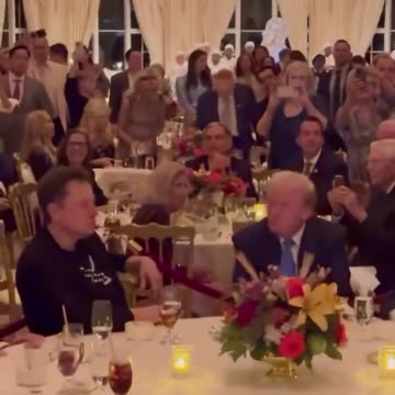 Elon Musk, Donald Trump, Barron and Melania blasting YMCA at Mar-a-Lago on Thanksgiving