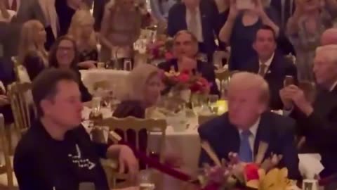 Elon Musk, Donald Trump, Barron and Melania blasting YMCA at Mar-a-Lago on Thanksgiving