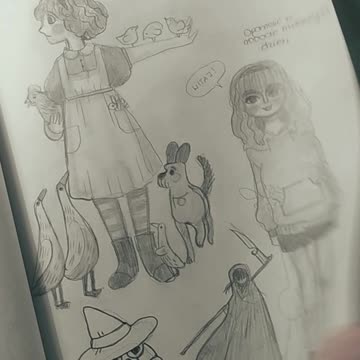 My sketchbook, creating characters ;-)