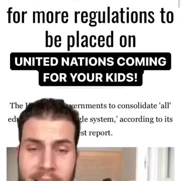United Nations calls for more regulations on homeschoolers worldwide!