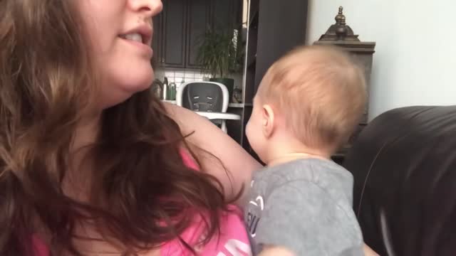Must Watch! Funny Reaction of my baby when mama sings opera.... lol..
