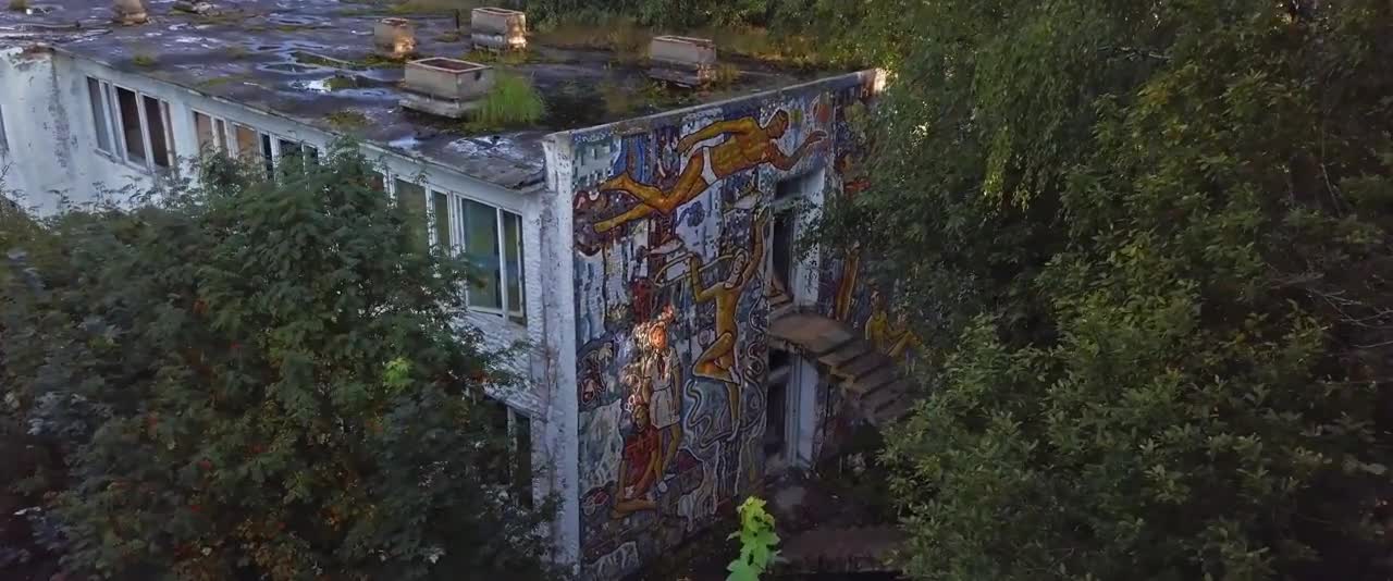 Drone shows abandoned soviet era young pioneer camp