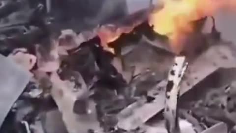 Appears To Be A Downed Aircraft In The Ukraine-Russia War