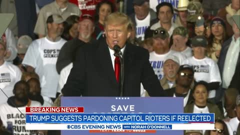 Trump suggests pardoning Capitol rioters if re-elected