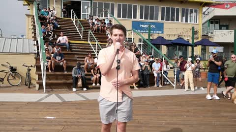 Wonderful street performance of a college A Cappella group member!🍀Frank Sinatra- Fly Me To The Moon