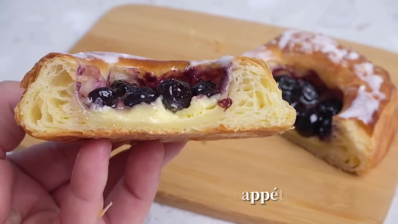 水果丹麦酥 | 丹麦面团食谱 | Fruit Danish Pastries