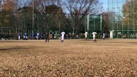 Japanese playing baseball