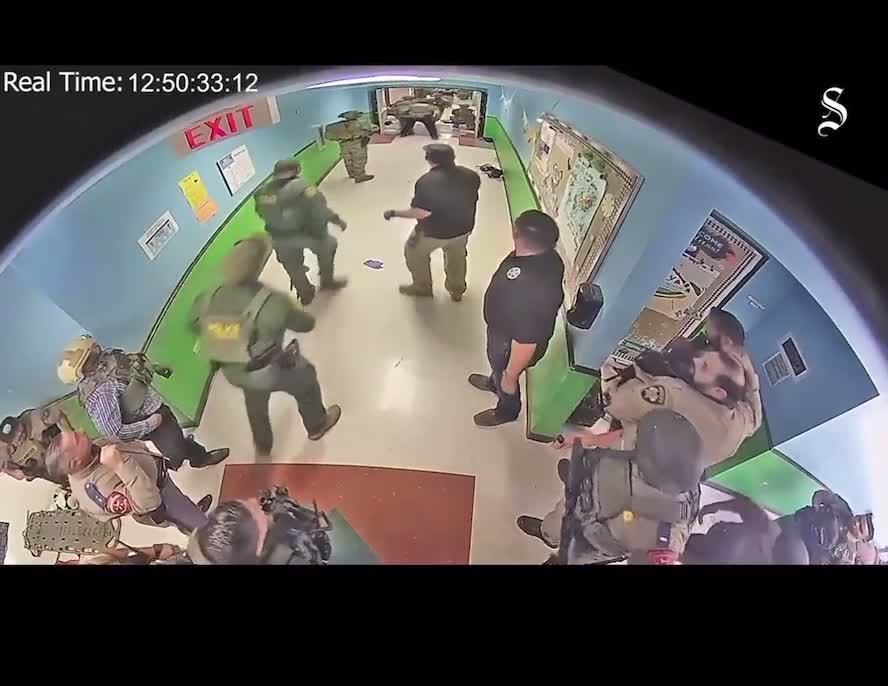 Security camera footage from the shooting at Uvalde’s Robb Elementary