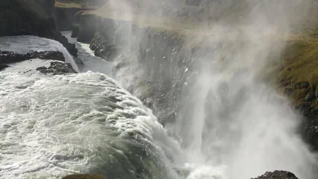 Waterfall Iceland Water Landscape Nature Icelandic