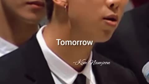 BTS Leader RM saying postive thoughts
