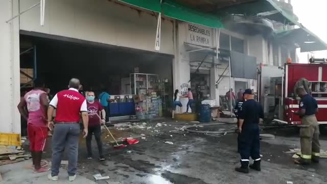 Incendio en el mercado de Bazurto