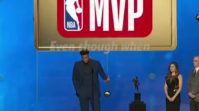 Giannis Antetokounmpo MVP Speech