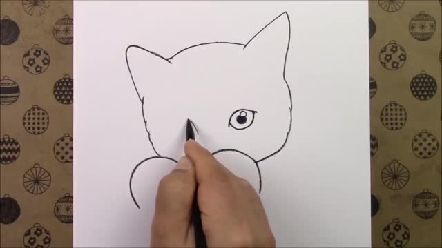 Outline The Line Of The Cat's Other Eye