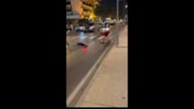 Dude on scooter tries to perform stunt, goes horribly wrong