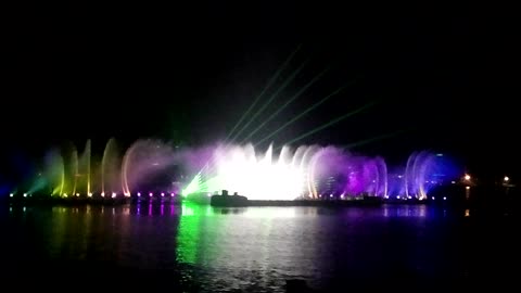 Mokpo night view fountain show in Jeollanam-do