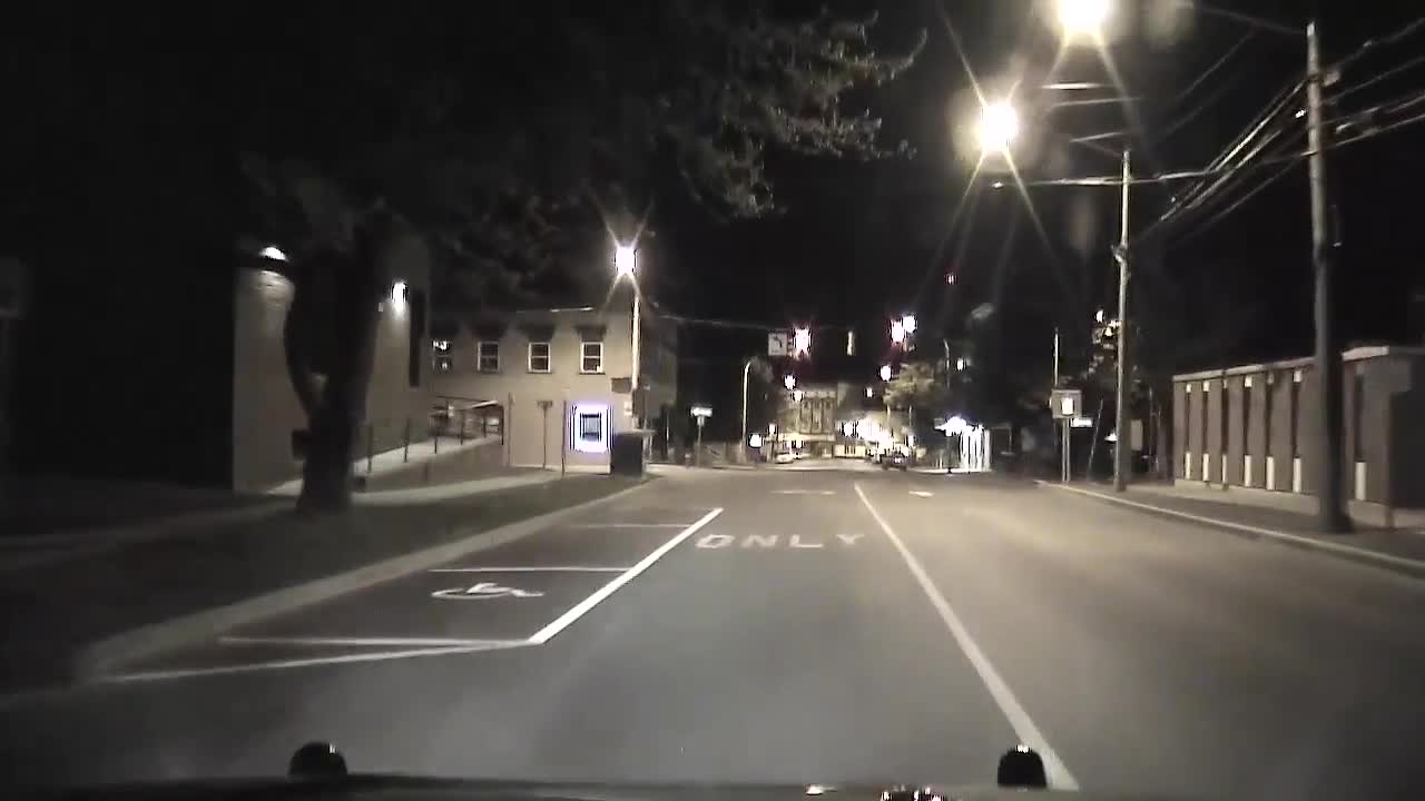 Massive fireball caught on police dash cam