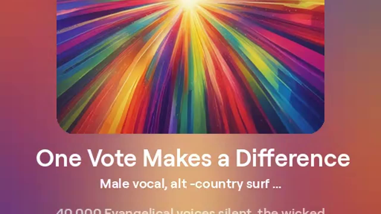 ONE VOTE MAKES A DIFFERENCE - song