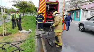 Bus de Metrolinea se incendió en Floridablanca