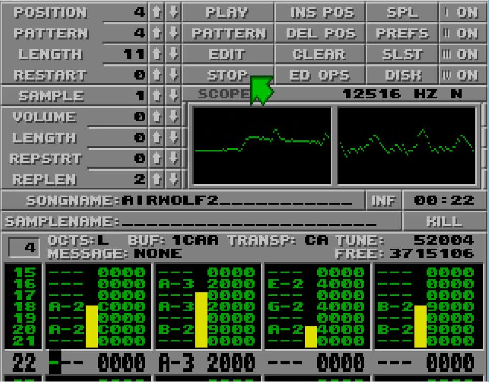 Amiga and Atari ST Protracker Music Mods - Airwolf