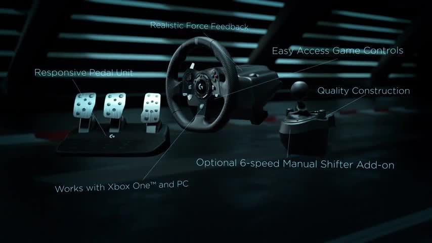 Logitech G920 Driving Force Racing Wheel and Floor Pedals, Real Force Feedback,