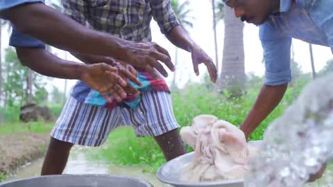 STOMACY fry goat intestine fry Recipe Cooking in Village mutton boti fry Recipe mutton Recipe