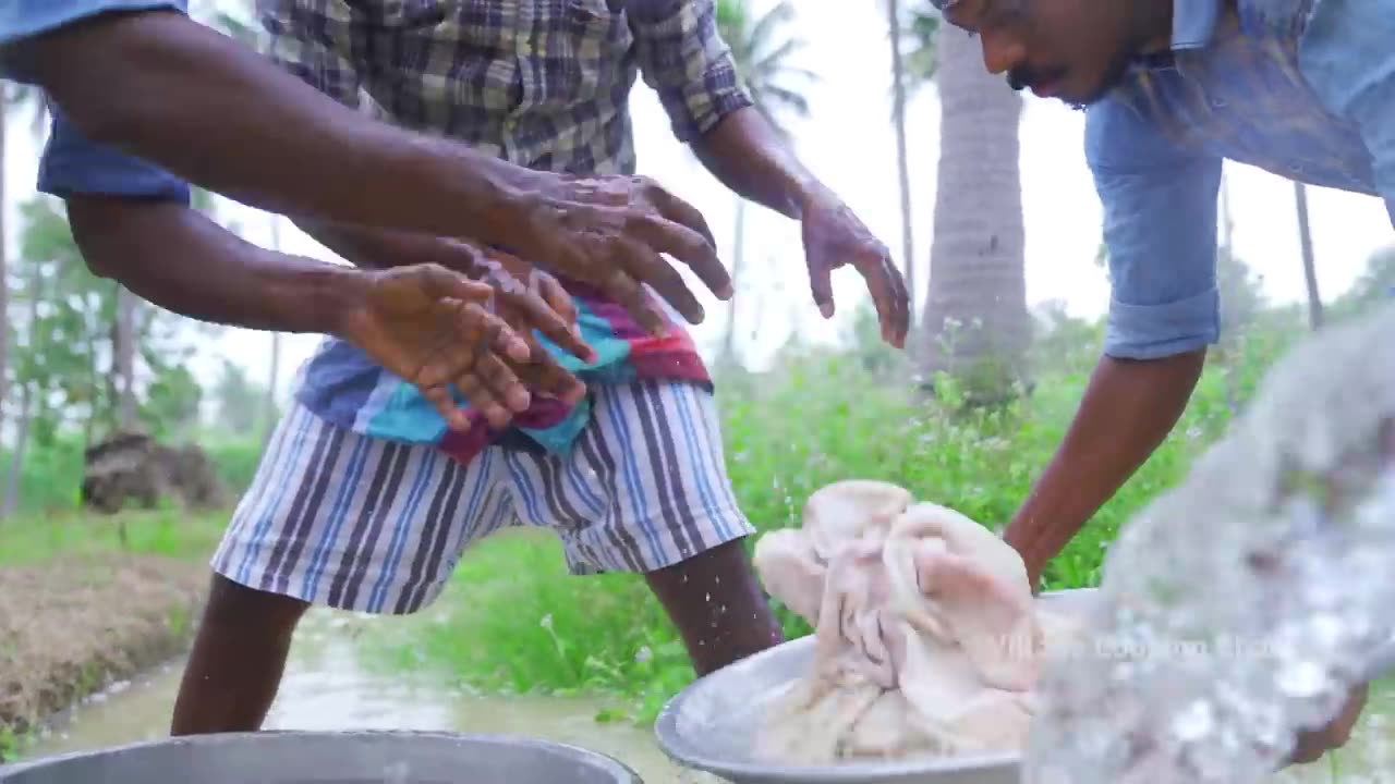 STOMACY fry goat intestine fry Recipe Cooking in Village mutton boti fry Recipe mutton Recipe