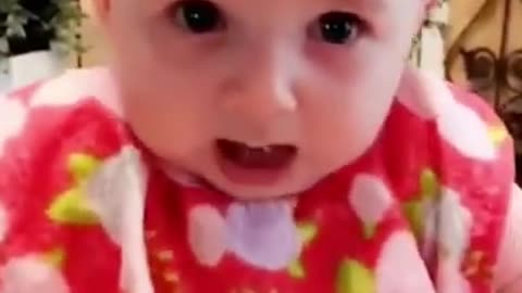 Funny babby video eating