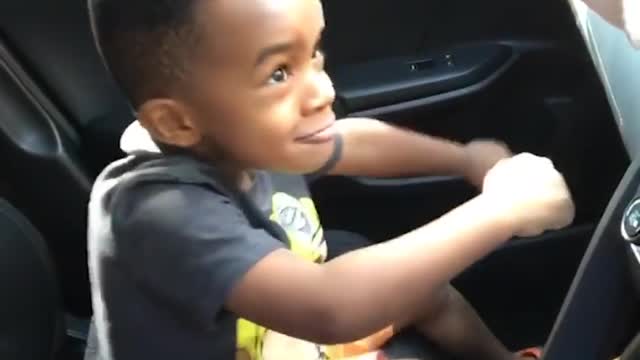 Kid With Moves Dancing In The Car