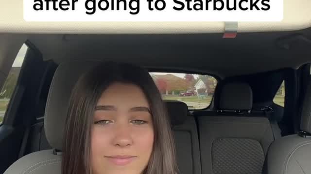 POV middle school girls after going to Starbucks