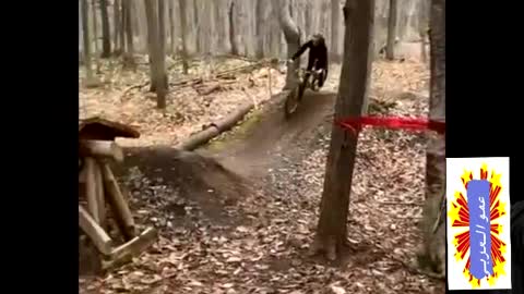 Acrobatic games with bike