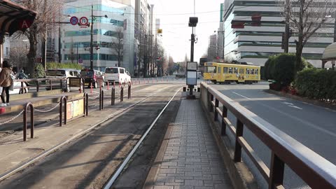 Japanese yellow trains coming in