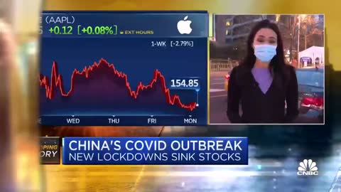 China stocks sink as Covid outbreak brings fresh lockdowns