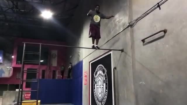 High bar flip slip crash
