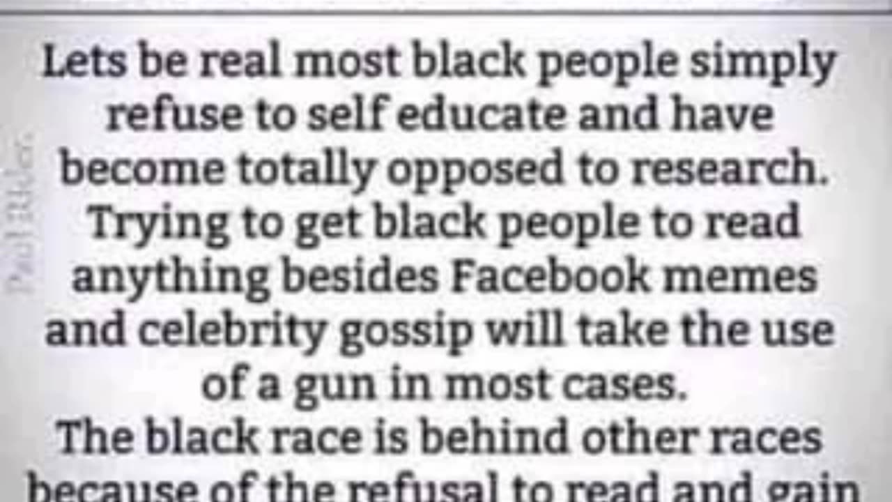 For The Coons And Uninformed Blacks